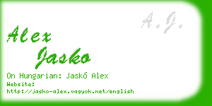 alex jasko business card